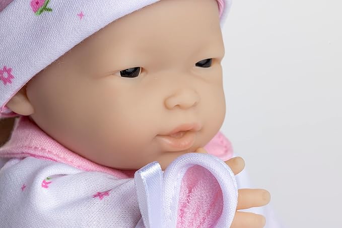 JC Toys Berenguer 11" Asian La Baby Doll,Pink Asian