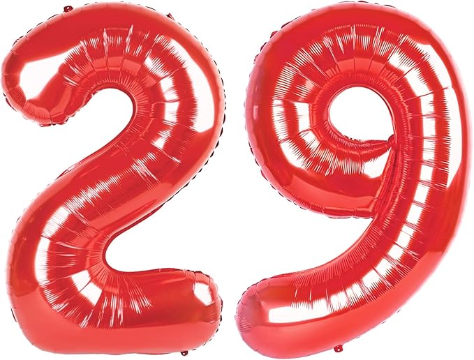 Red Number 29 Balloon 40 Inch Birthday Decorations, Number 29 Balloon Birthday Party Decoration, Anniversary Decorations Graduations Party Supplies