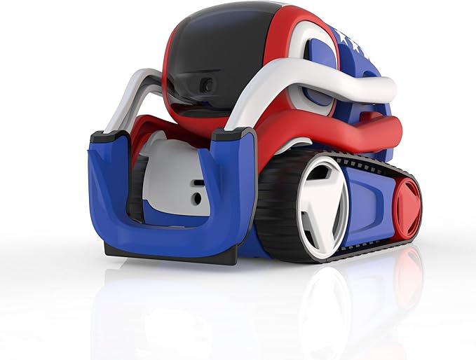 Digital Dream Labs Vector Robot Interactive Cube Toy, Wireless Motion Sensor Cube with RGB LEDs, BLE, Rechargeable Battery (Black) (Red, White & Blue)