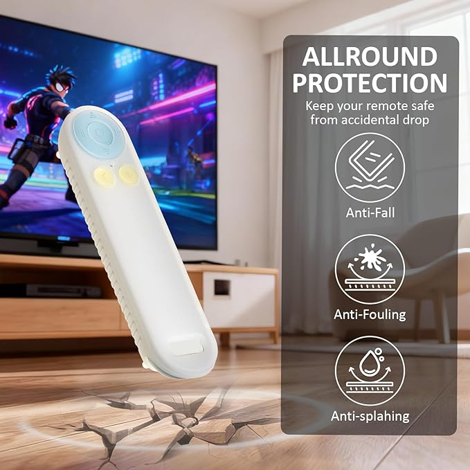 Silicon Cover for Nex Playground Game System Remote, Anti-Slip Shockproof Sleeve with 4 Pillars for Secure Placement, Dust & Water Resistant Protective Case with Lanyard-Clear