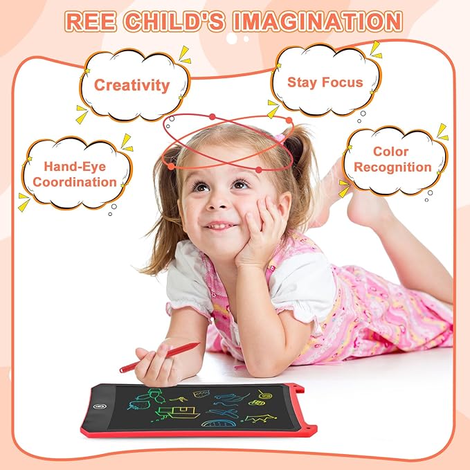 cimetech LCD Writing Tablet, 2 Pack Toddler Kids Toys, 8.5 Inch Drawing Pad Coloring Books, Travel Essentials Activities, Christmas Birthday Gifts for Girls Boys Age 3-8