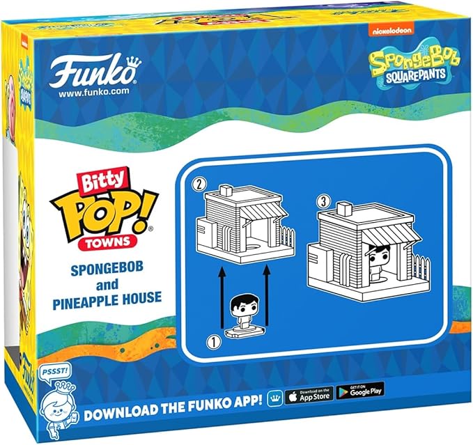 Funko Pop Bitty Town: Spongebob Squarepants - Spongebob Squarepants and Pineapple House - Collectable Vinyl Figure - Gift Idea - Official Merchandise - Toys for Kids & Adults