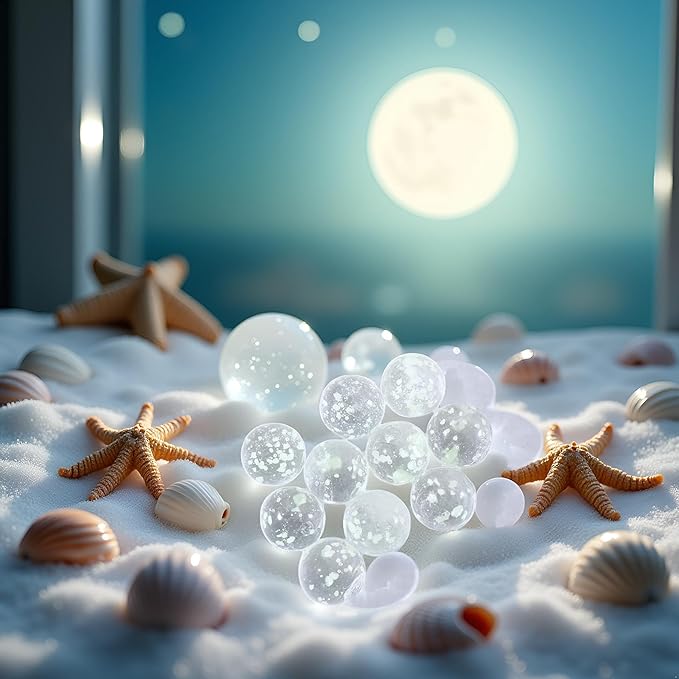 10Pcs Glass Marbles Glow in The Dark Multi-Color Luminous Marbles Marble Games and DIY Home Decoration Marble Runs Learning and Education (0.47 inch) (Transparent)