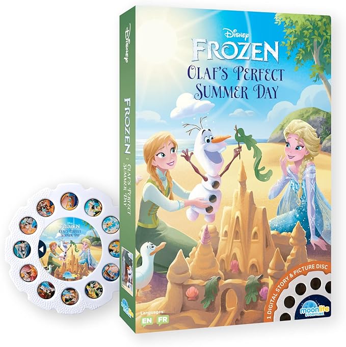 Moonlite Storytime - Disney's Frozen Olaf’s Perfect Summer Day Storytime Disc - A Magical Read - Projector Sold Separately - Digital Story w/ Sound FX - Learning Gifts for Kids Ages 1 Year & Up