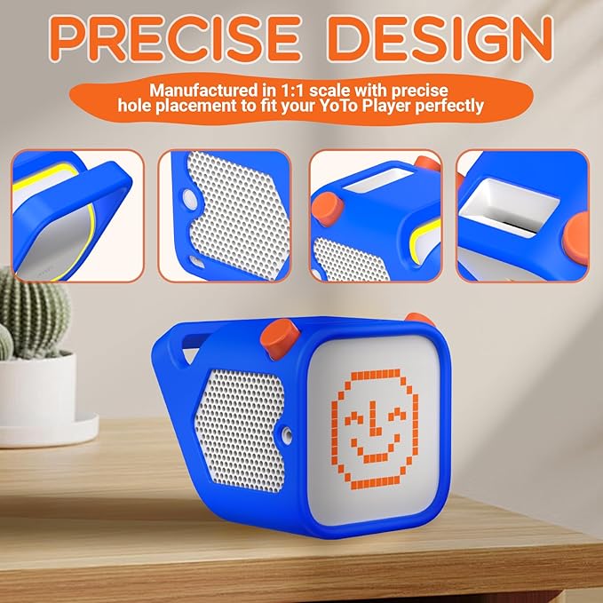 Silicone Case for Yoto Player (3rd Gen.), Anti-Slip Skin Cover,Blue