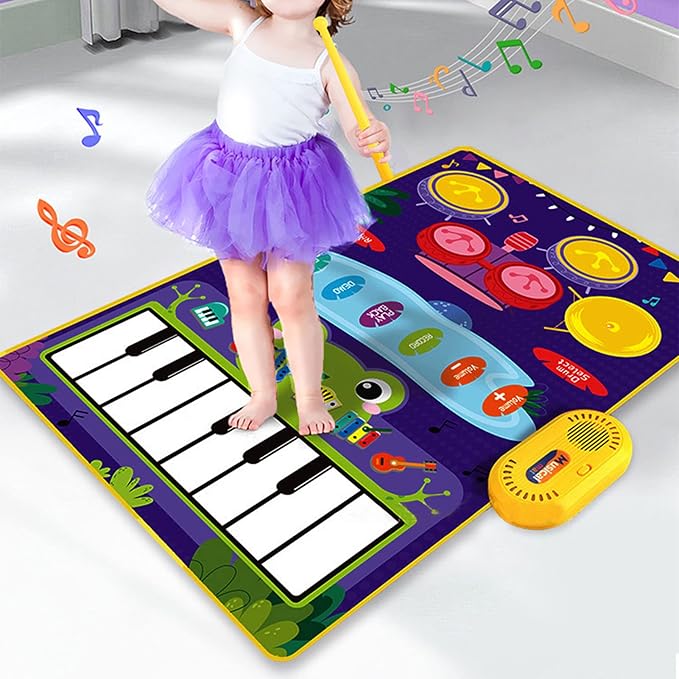 DAN&DRE Children's Music Mat Jazz Drum Dance Blanket Piano Keyboard Touch Mat Music Learning Toy