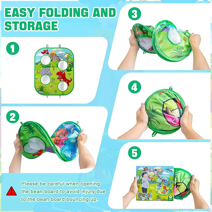 Bean Bag Toss Game for Kids, Cornhole Board Toddler Toys for Kids Party Activity and Outdoor Yard Backyard, Birthday Gift or Christmas for Aged 3 4 5 6 7 8 Year Old Boys