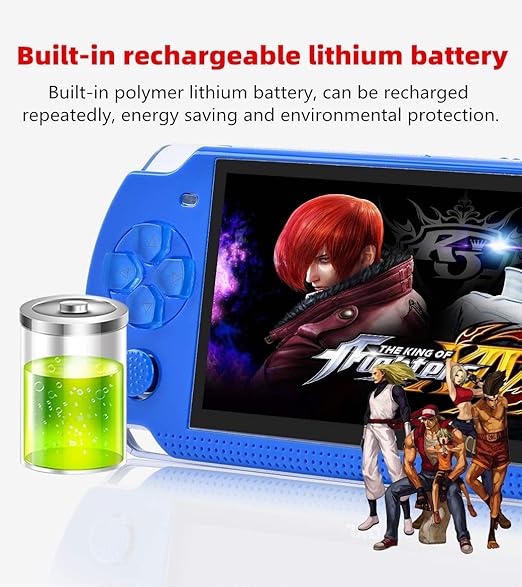 HLF Video Game Console 4.3 inch 8GB Built-in 2000 Retrp Classic Games for Multiple Simulators Game can save multiple progress Video/Music/E-Book Portable Console Gift for Boyfriend/children(Black)