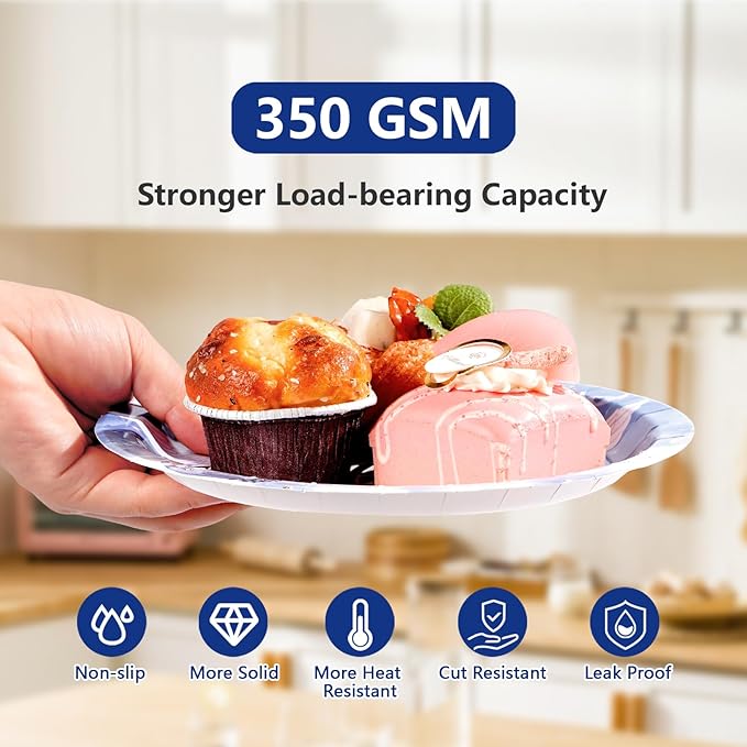 96 Pcs Happy Birthday in Heaven Party Supplies Funeral Remembrance Plates and Napkins Disposable Funeral Memorial Tableware Set for Condolence Birthday Anniversary Party Decorations Serves 24
