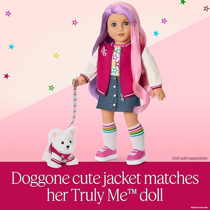 American Girl, Truly Me 18-inch Doll Accessories, AG Star Squad Puppy & Accessories, Coconut Chip, for Ages 6+