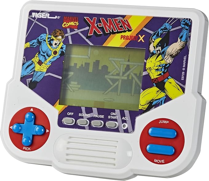 Tiger Electronics Marvel X-Men Project X Electronic LCD Video Game, Retro-Inspired 1-Player Handheld Game, Ages 8 and Up