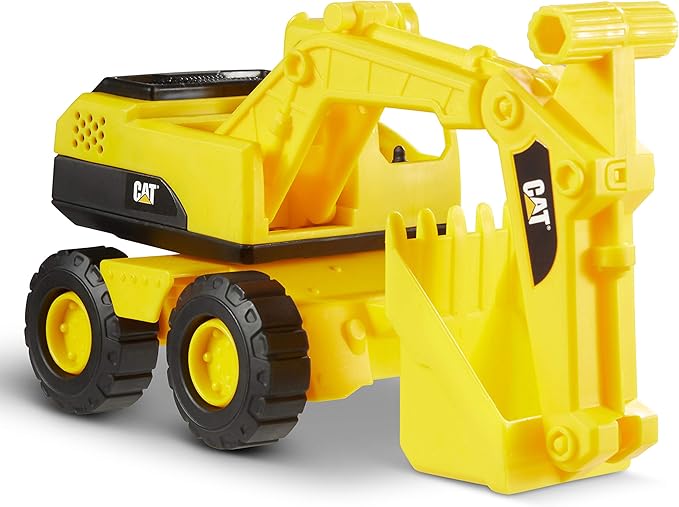 Cat Construction Fleet 10” Excavator Toy – Heavy‑Duty Plastic, Working Boom & Bucket, Free‑Rolling Wheels, Indoor/Outdoor Sandbox Vehicle for Toddlers & Kids Ages 2 +