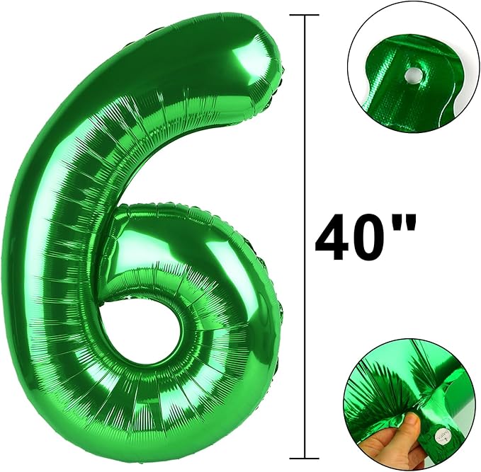 40 Inch Green Number 26 Digital Balloon,Jumbo Mylar Foil Helium Balloon for 26 Balloons for Birthday Party,Wedding Anniversary Party Decorations