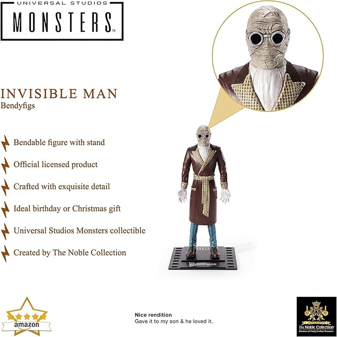 BendyFigs Universal Monsters Invisible Man