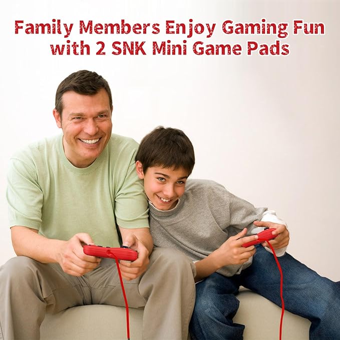 UNICO MVS Mini Arcade and 2 Red Gamepads Combo, Including Pre-Loaded 45 SNK Retro Games