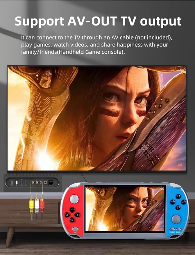 5.1 inch Colorful Video Game Console Multiple Simulators Built in Free Games Can Save/add/Delete Electronic Game Handheld Gaming Retro Portable Game Device Toys Children