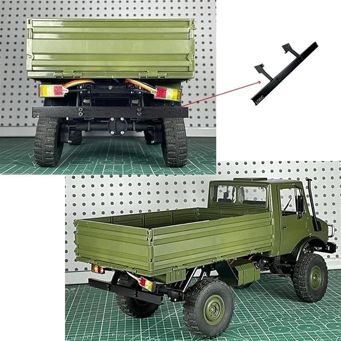RC Spare Part for LDRC for LD-P06 for Unimog Metal Front and Rear Bumper for Chassis Armor 1/12 RC Truck Car Upgrade Parts Replacement Accessories(Rear Bumper 5)