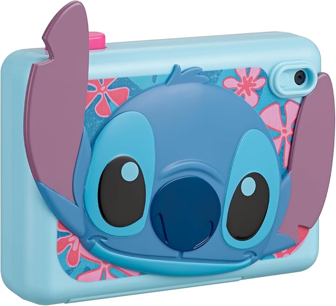 ekids Stitch Kids Camera with SD Card, Digital Camera for Kids with Video Recording, Built-in Digital Stickers, Stitch Toys for Kids