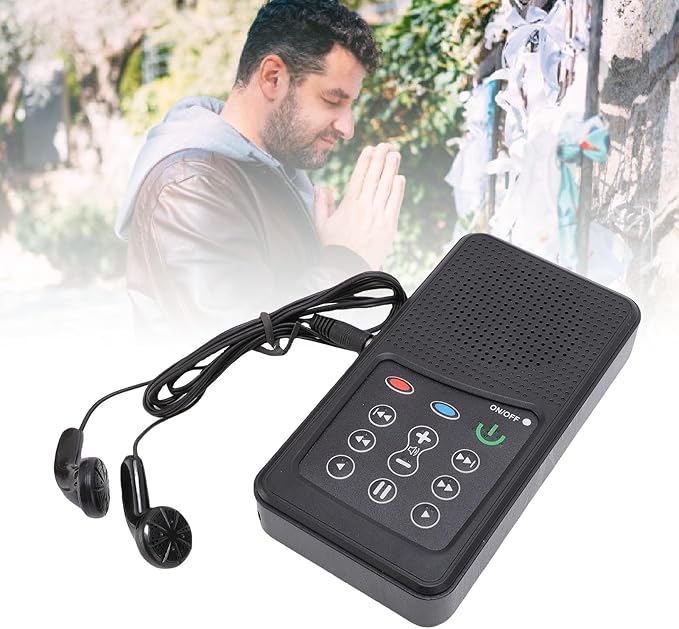 EBTOOLS Electronic Holy Bible Audio Player for Seniors Kids Blinds, Solar Powered & USB Rechargeable, 5 Language Versions, 8G Capacity (Japanese, World English, KJV)