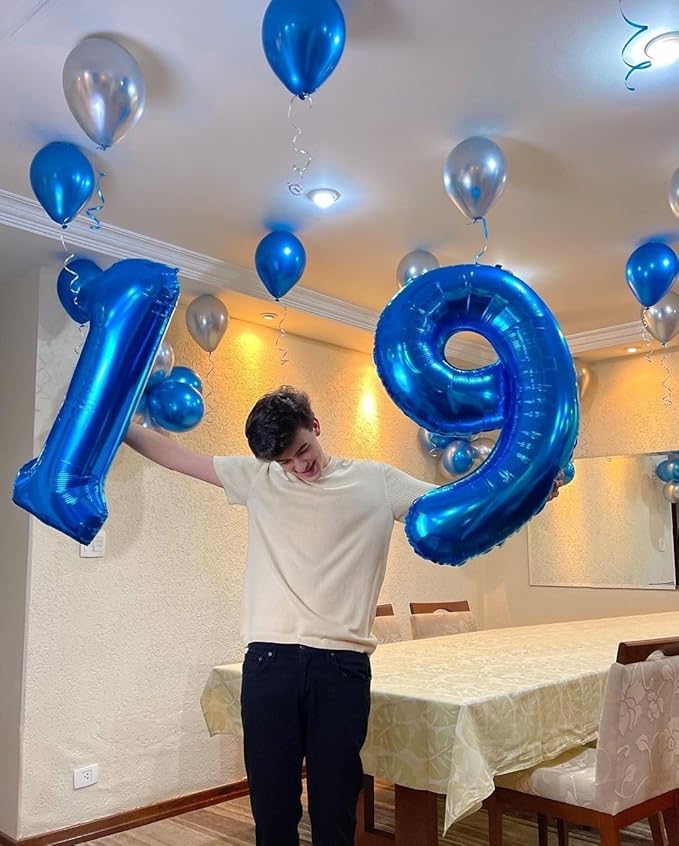 40 inch Navy Blue Number 9 Balloon Jumbo 19 29 39 90 99 Foil BalloonsGiant Large 9 Foil Balloon for Birthdays, Anniversaries, Graduations, 9th Birthday Decorations for Kids