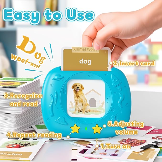 HOMESTEC Toddlers Talking Flash Cards + HOMESTEC Astro Pad