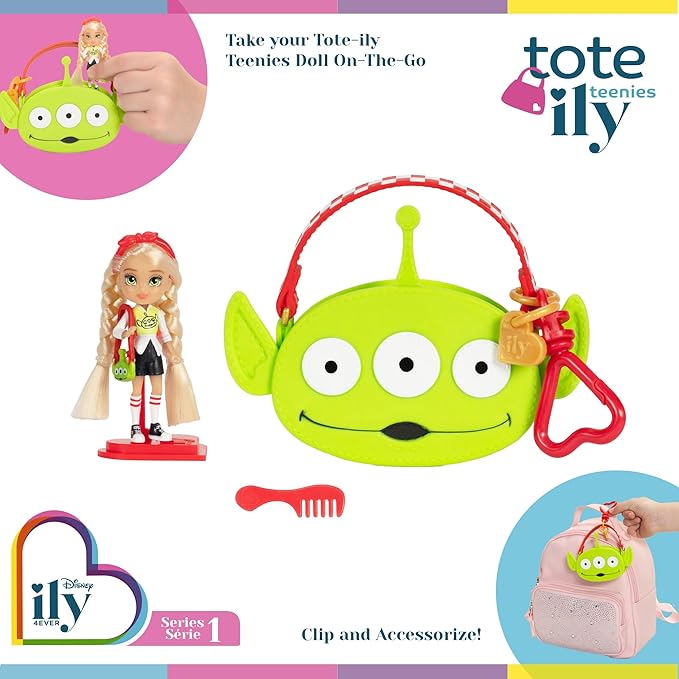 Disney ILY Mini Dolls Tote-ILY-Teenies Blind Pack Bundle (2 Dolls in Each), Inspired by Your Favorite Disney Characters or Stories with Matching Purse and Accessories – Which One Will You Get?