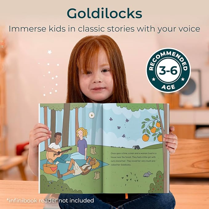 Cali's Books Goldilocks and The Three Bears infinibooklet - infinibook Interactive Storybook for Kids, Learning Book for Toddlers