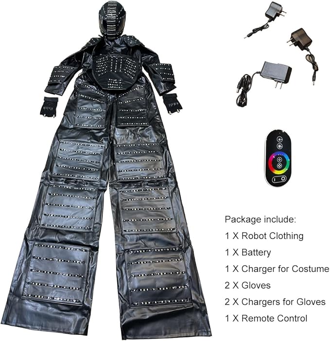 LED Robot Costume Suit Illuminated Party Dance RGB Luminous Armor Bar Light Show Dance LED Night Lights Clothing