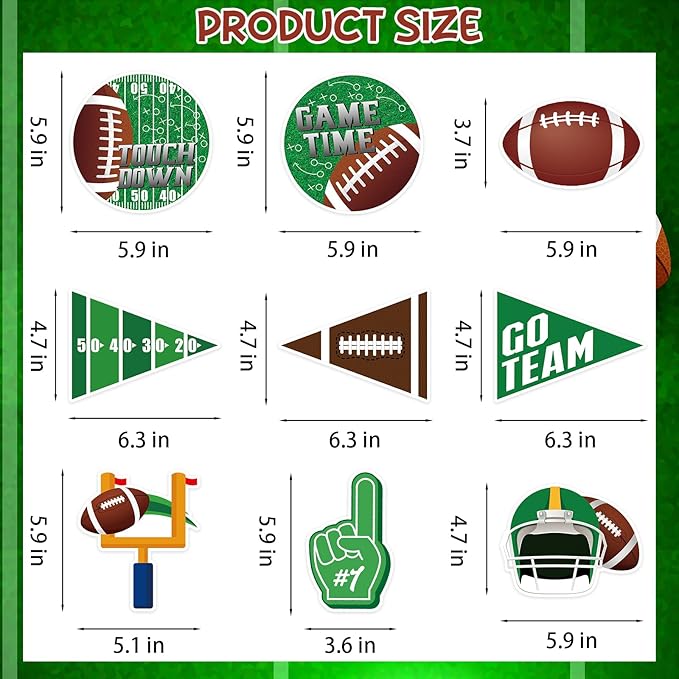 40Pcs Football Hanging Swirl Football Party Decorations Sports Football Theme Party Swirls Football Ceiling Hanging Swirls Football Hanging Decorations for Sport Football Birthday Party Decor