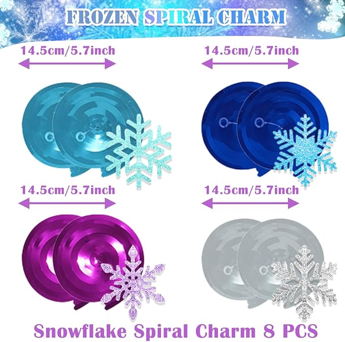 Frozen Birthday Party Decorations, Princess Party Supplies Winter Theme Happy Birthday Banner, Honeycomb Balls, Hanging Swirls, Snowflakes for Princess BirthdayS Decoration Girl Party