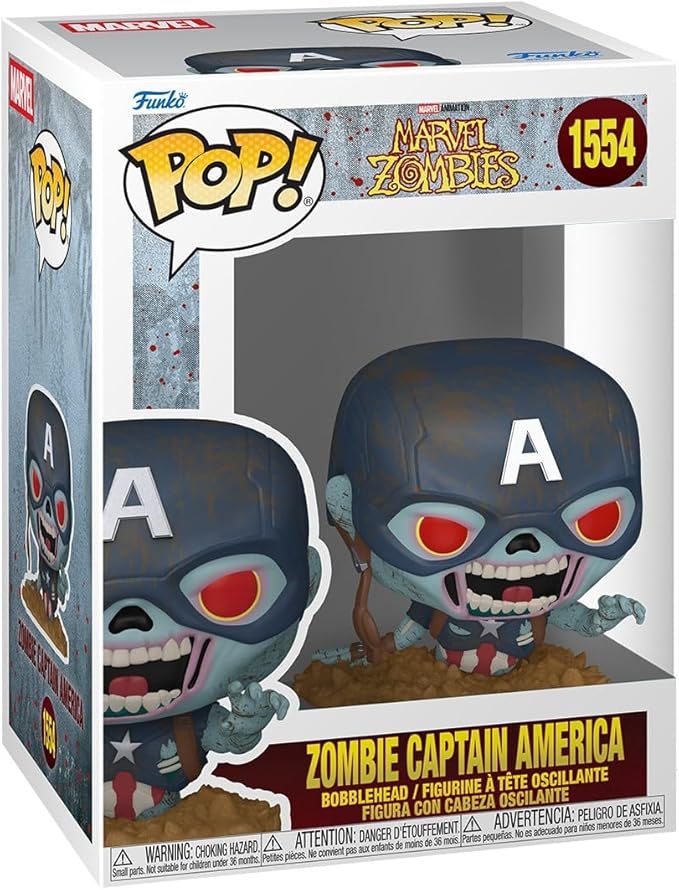Funko Pop! Marvel: Marvel Zombies - Zombie Captain America - Collectable Vinyl Figure - Gift Idea - Official Merchandise - Toys for Kids & Adults - Comic Books Fans - Model Figure for Collectors