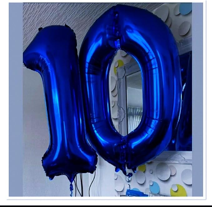 Night Blue Helium Number Balloon 40 Inch, Giant Foil Night Blue Number 0 Birthday Balloons, Large Numbers 10 20 30 40 50 60 70 80 90 100 2025, Party Celebration Supplies Decorations