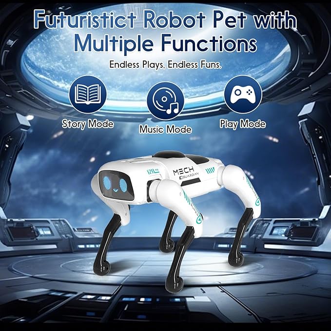 Smart Robot Dog Toy, Perro Robot Toys for Kids, RC Robo Dog Pet with STEM, Robotic Dog Pal for Kids and Adults, Electronic Remote Control Robots for Birthday for Boy and Girl