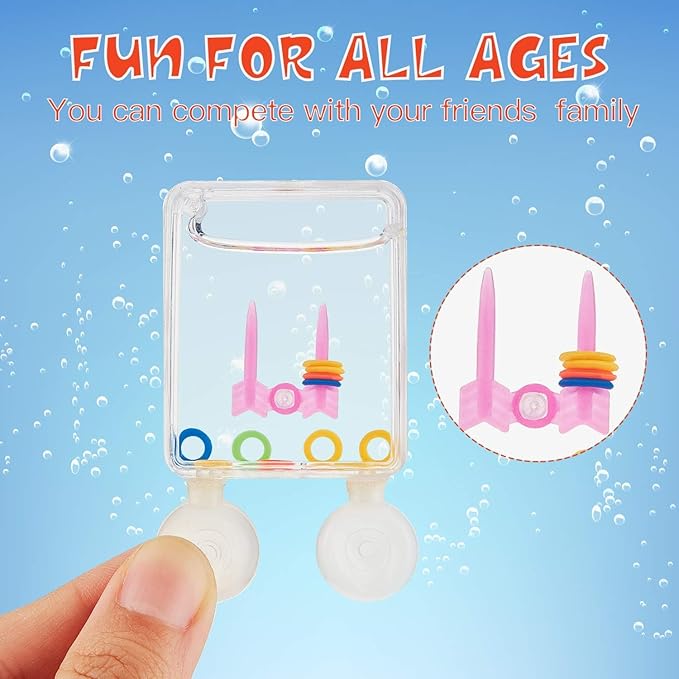 Gejoy 24 Pcs Handheld Water Ring Games Kids Party Favors Cellphone Water Ring Toss Game Goodie Bags Stuffers Party Favors for Kids Teenager Birthday Contest Prize (Cute)