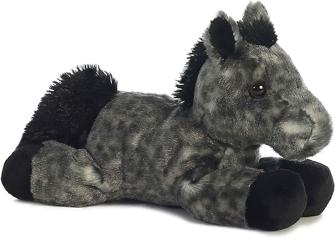 Aurora® Adorable Mini Flopsie™ Storm™ Stuffed Animal - Mini Companions Ready for Playful Adventures - for Kids All Ages, Toddlers, Adults, and Families - Gray 8 Inches