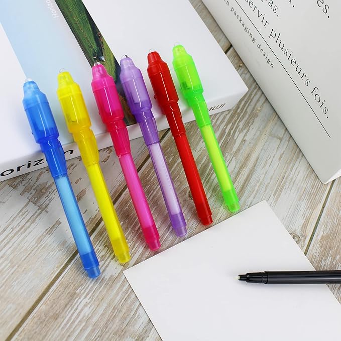 ZUNTENG Invisible Ink Pen,14Pcs Spy Pen,Invisible Disappearing Ink Pen with uv Light Fun Activity Entertainment for Secret Message and Kids Goodies Bags Toy