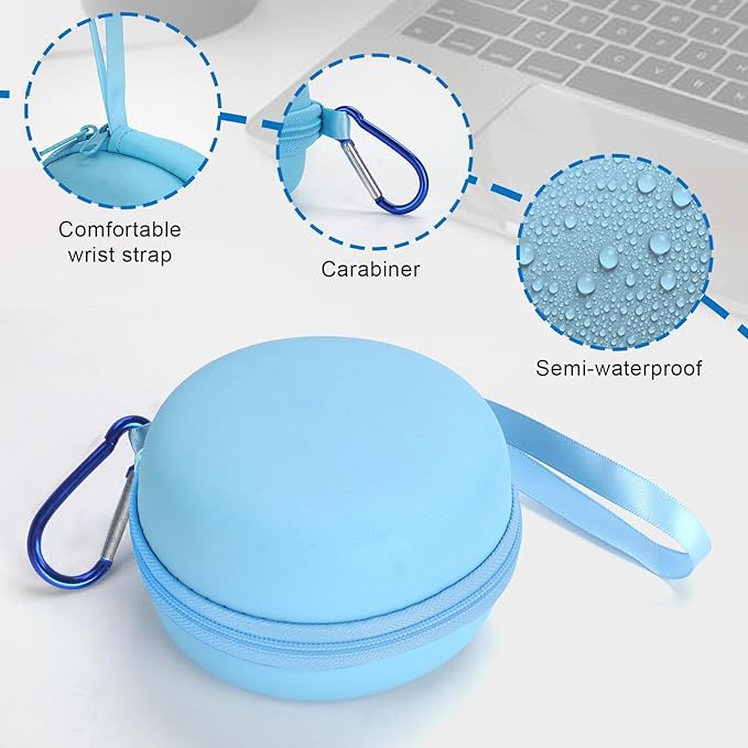 YouKnow Hard Case for Tamagotchi Paradise Electronic Virtual Pet Game Machine with Carabiner (Only Case) (Blue)