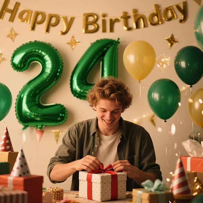 40 Inch Green Number 14 Digital Balloon,Jumbo Mylar Foil Helium Balloon for 14 Balloons for Birthday Party,Wedding Anniversary Party Decorations