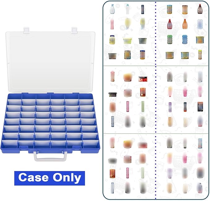 Case Compatible with 5 Surprise for Mini Brands Toys Series 1-4 Mystery Capsule Storage, for Mini Mart Collection Organizer for Collectibles(Case Only) (Deep Blue)