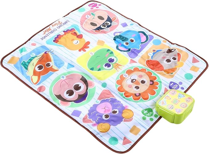 Focket Kids Dance Mat, Light Up Anti Slip Electronic Dance Pad Musical Mat with Adjustable Difficulty Levels for Ages 7 and Above