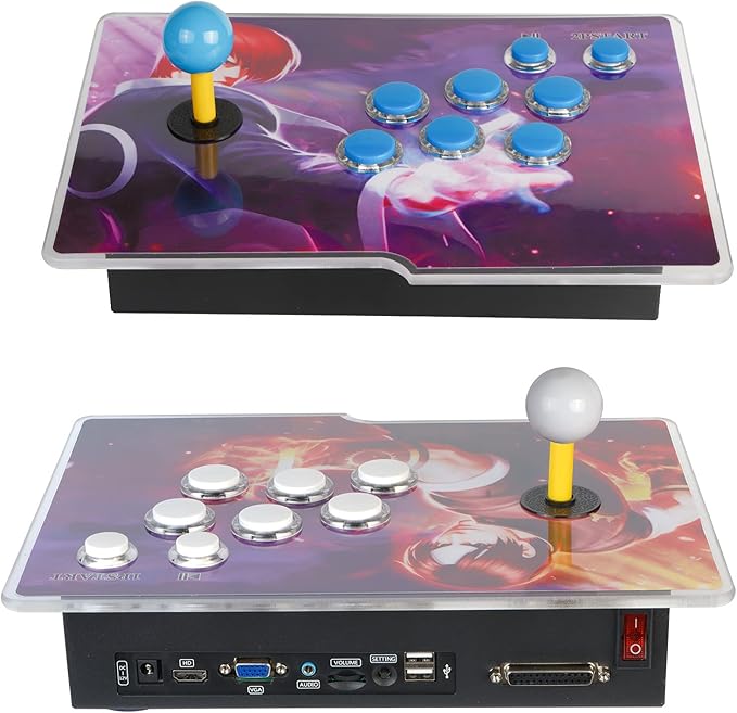 FVBADE[50000 in 1 Pandora Ultra Pandora Box Retro Games Arcade Game Console with Two Separate Host for PC & Projector & TV 3D Games 1-4 Players Category Favorite List Save/Search/Hide/Pause
