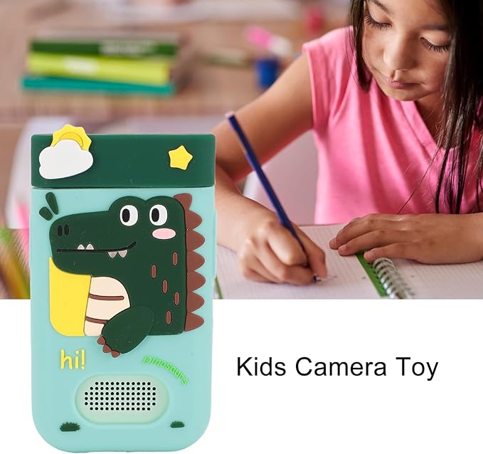 48MP 1080P HD Kids Smart Phone, 2.8in Touchscreen Camera with Autofocus, 180° Rotating Lens, Music Player, Games, Voice Recorder, for Boys Girls, with Carton Stickers (Green