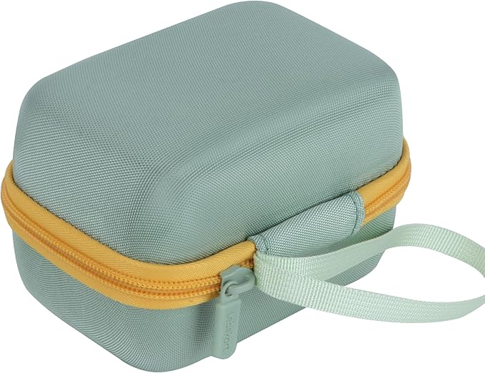 Hard Case Compatible with Yoto Mini Kids Audio Music Player Children Speaker Plays Audiobook Cards Radio (Light Green+ Yellow Case, for Yoto Mini)
