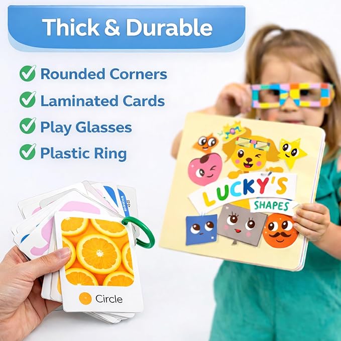 TOYVENTIVE Books, Toddler Flash Cards, and Puzzles – Educational Toys and Birthday Gifts for 1, 2, 3 Year Old Girl, Preschool Learning Activities and Games, Colors, Shapes, Letters, Numbers