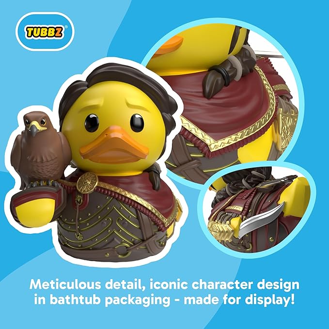 TUBBZ First Edition: Assassins Creed - Kassandra Cosplaying Rubber Duck Vinyl Figure – Official Collectible for Fans of Assassins Creed
