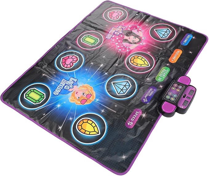 Diyeeni Electronic Dance Mat, Educational 2 Player Dance Pad for Kids