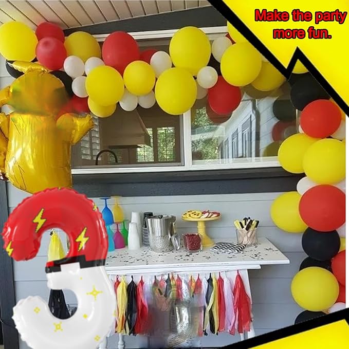 40 Inch Giant Red and White Cartoon Theme Number Foil Balloons - Large Number 3 Balloons Animation for Kids' Birthday Anniversary Party Decorations Supplies (Numbers 0-9 Available)