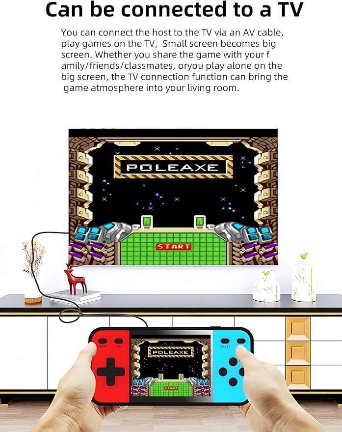 3.0" Large Screen Color Retro Game Console Built-in 240 Video Games Student Pocket Handheld Electronic Game Kids Portable Puzzle Toy/Children's Birthday Gift Travel Leisure Companion