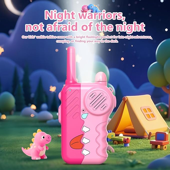 W1 Walkie Talkies for Kids,Single Channel Kids Walkie Talkies with Flashlight Lanyard,3 Miles Range Toys Walkie Talkie for Outside/Camping/Hiking (2-Pack)