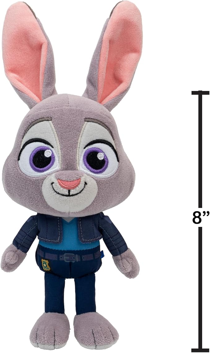 Disney’s Zootopia 2 8” Plush Judy Hopps - Stuffed Animal Movie Toys for Kids and Collectors - Suitable for Ages 3+